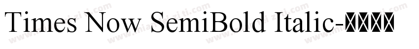 Times Now SemiBold Italic字体转换
